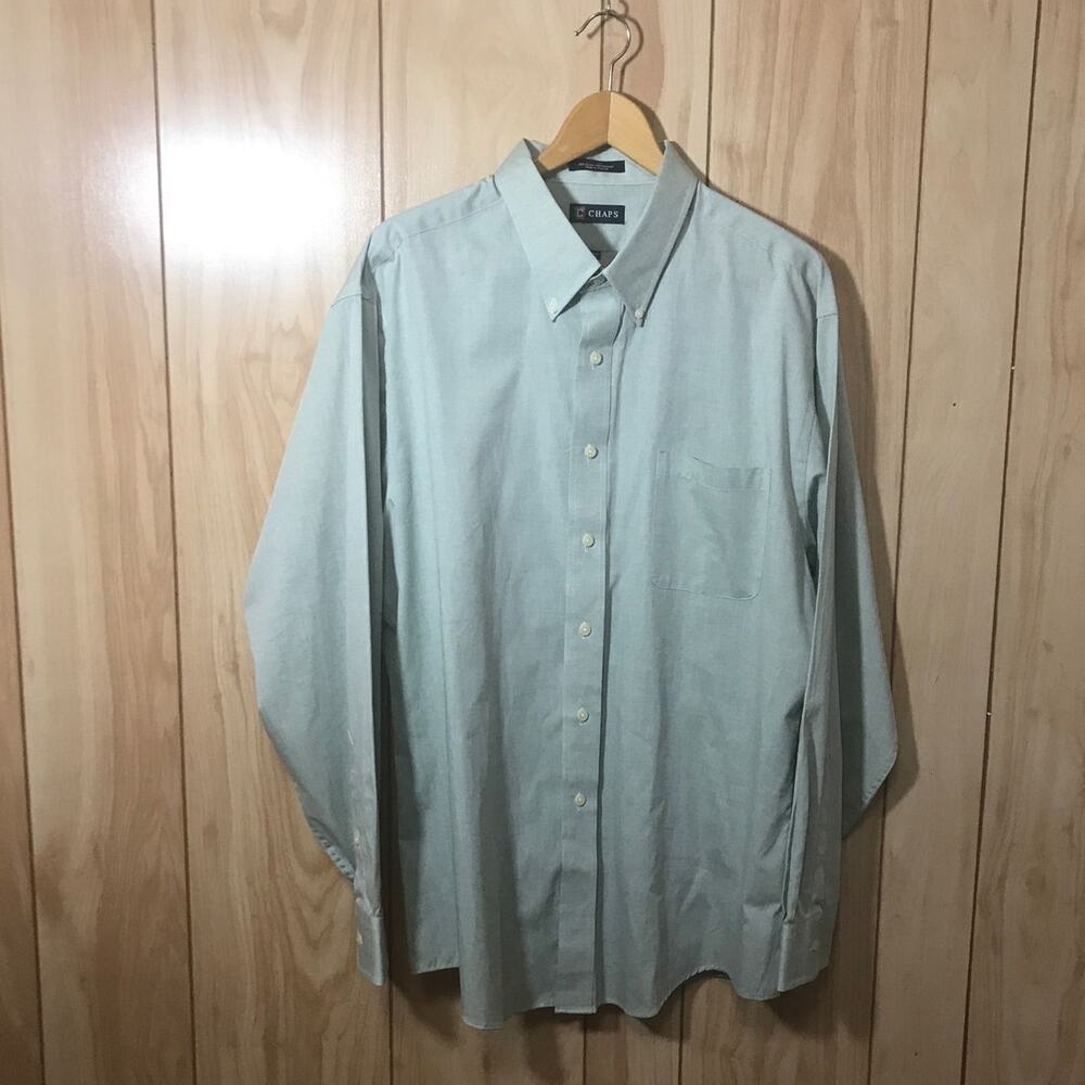 Chaps Wrinkle Free Fitted Collared Long Sleeve Shirt XXL